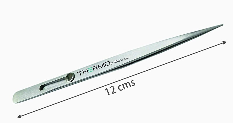 Thermo Slide Button Locking Tweezer with Fine Tip (12 cms) (7 Pieces) - Image 2