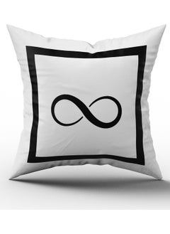Cango Home Black and White Letter Digital Printed Throw Pillow Cover - Infinity 