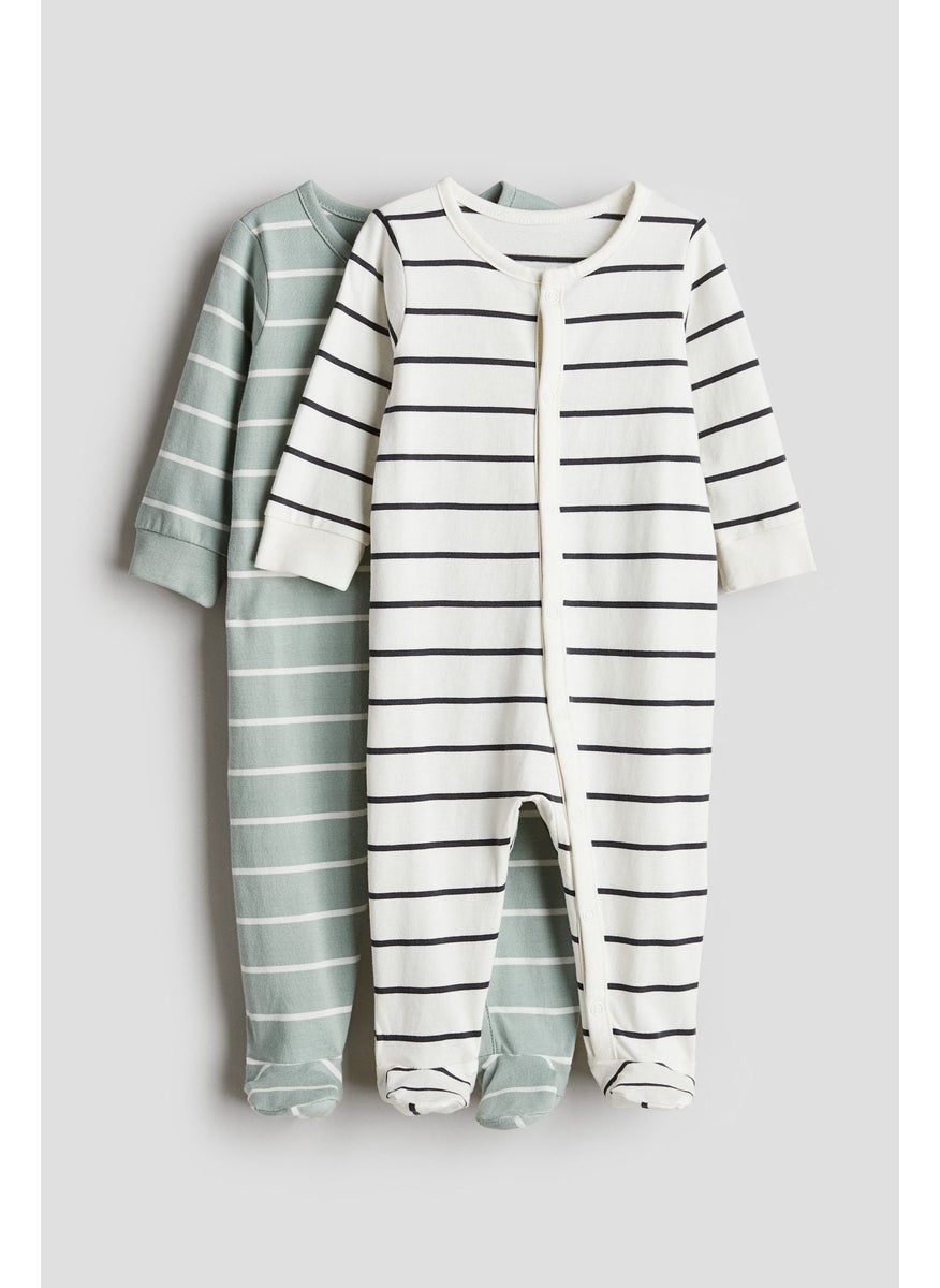 H&M 2-Pack Cotton Sleepsuits  - Image 1