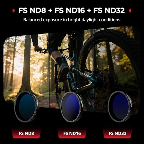 SmallRig ND Filter Kit for DJI Osmo Action 5 Pro/Action 4, 5 Pack CPL FS ND8 ND16 ND32 Snap-On Polarizing Neutral Density Filters & Lens Silicone Cover, HD Optical Glass/Multi-Coated Filters 5411 - Image 3