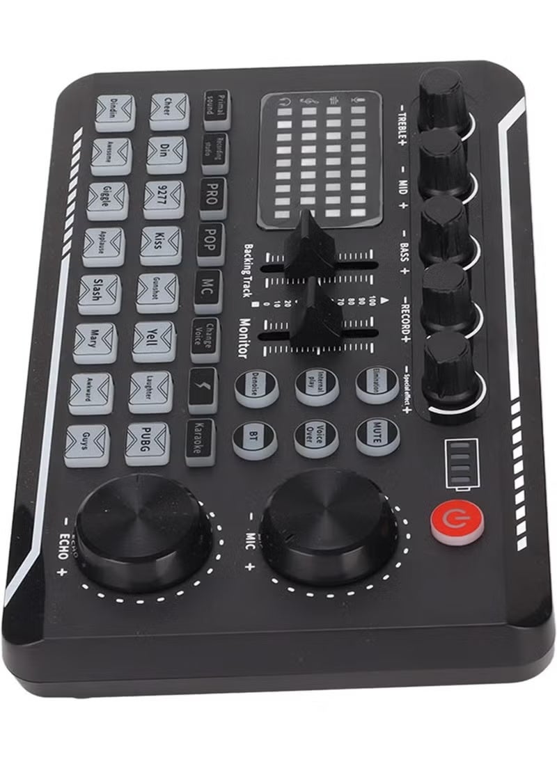 GENNEXT F998 Live Sound Card – 16-Bit 44.1KHz Dual Channel Sound Mixer for PC & Mobile | Multifunctional Audio Interface with Voice Changer, Noise Reduction & Live FX | Ideal for Podcasting, Streaming, Gaming & Music Recording - Image 1
