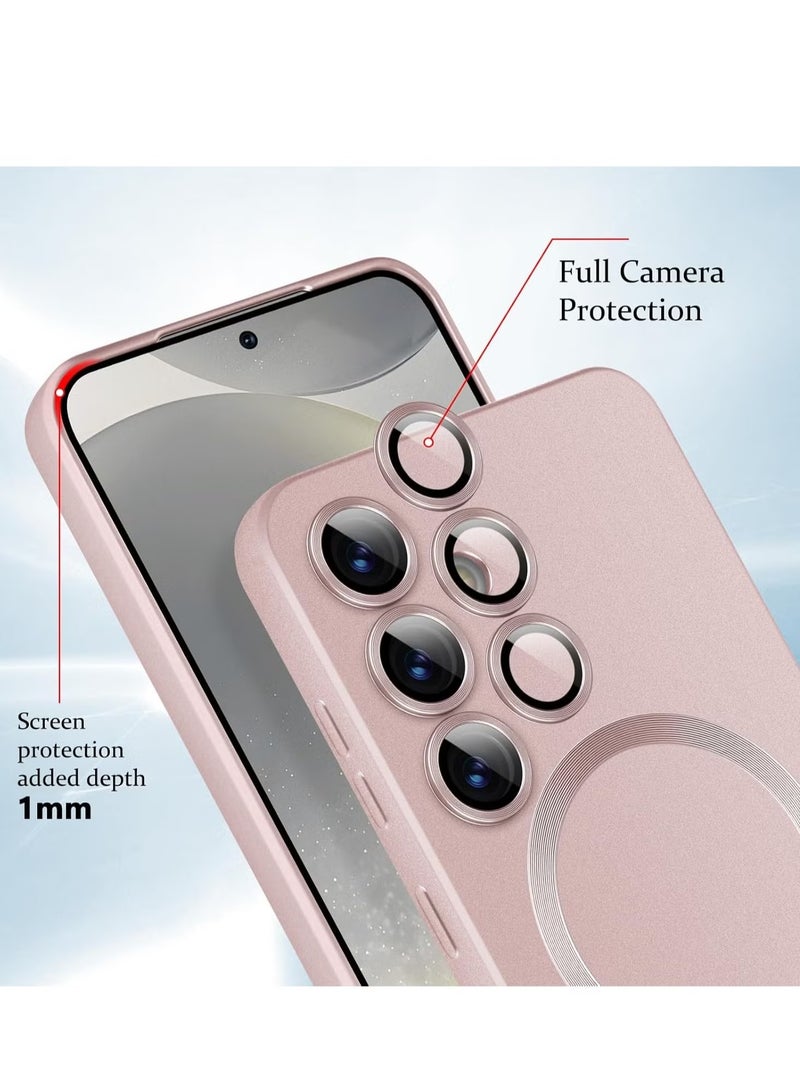JAJEEK Samsung Galaxy S24 Plus 5G Magnetic Case Cover – Luxury Metallic Paint Silicone, Full Camera Lens Protector, Shockproof Design, Ultra-Slim Protection for Samsung Galaxy S24 Plus 5G - Image 2