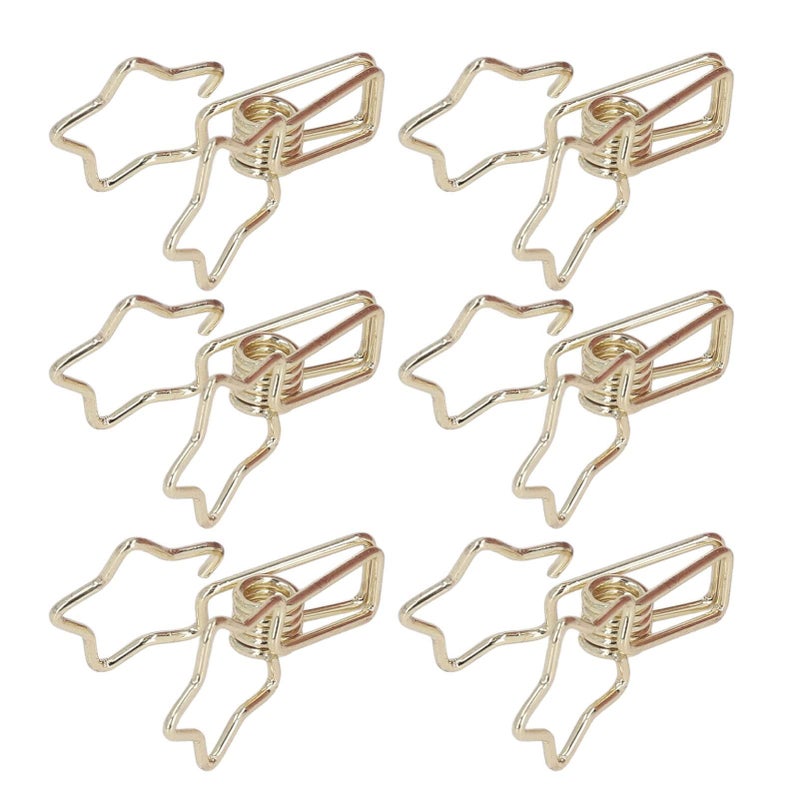 Silver Hollow Out Star Paper Clips 100Pcs Cartoon Style Strong Clamping Metal Office School Home Supplies - Image 5