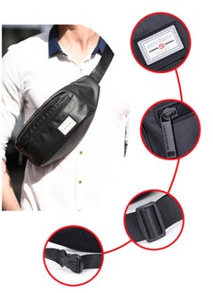 ARCTIC HUNTER Casual Lightweight Belt Bag,Waterproof Money and Phone Waist Bag,Dual Pocket,Black  - Image 5