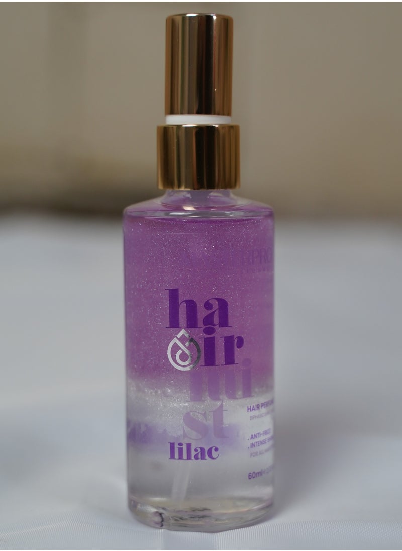 MASTERPRO PROFESSIONAL Hair Mist Lilac-Hair Perfume-Biphasic Shine Hair Spray-Anti Fizz-Intense Shine-Long Lasting Refreshing-for All Hair Types-60 ML  - Image 2