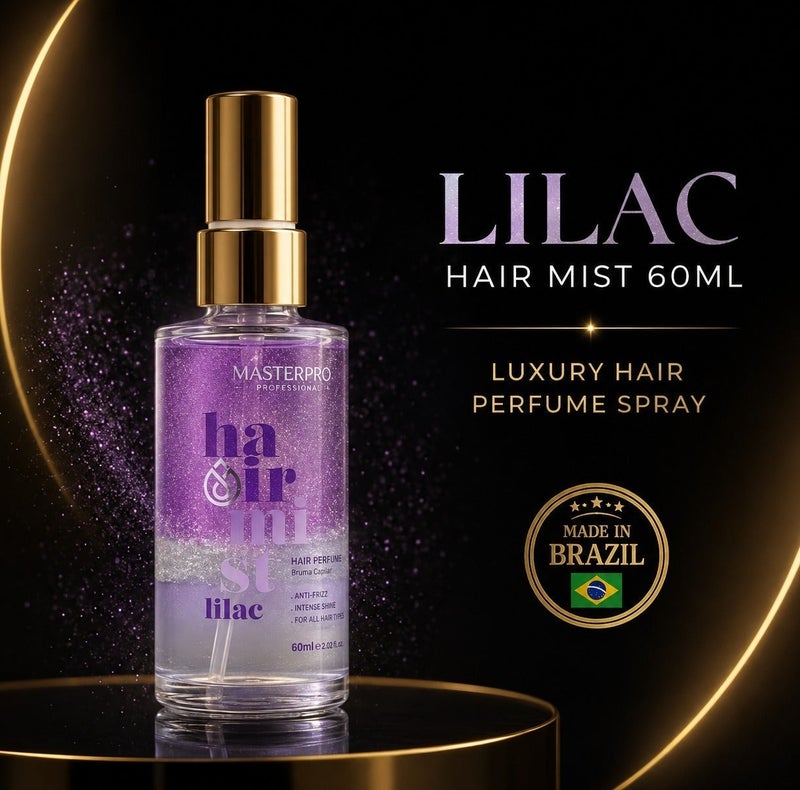 MASTERPRO PROFESSIONAL Hair Mist Lilac-Hair Perfume-Biphasic Shine Hair Spray-Anti Fizz-Intense Shine-Long Lasting Refreshing-for All Hair Types-60 ML - Image 2