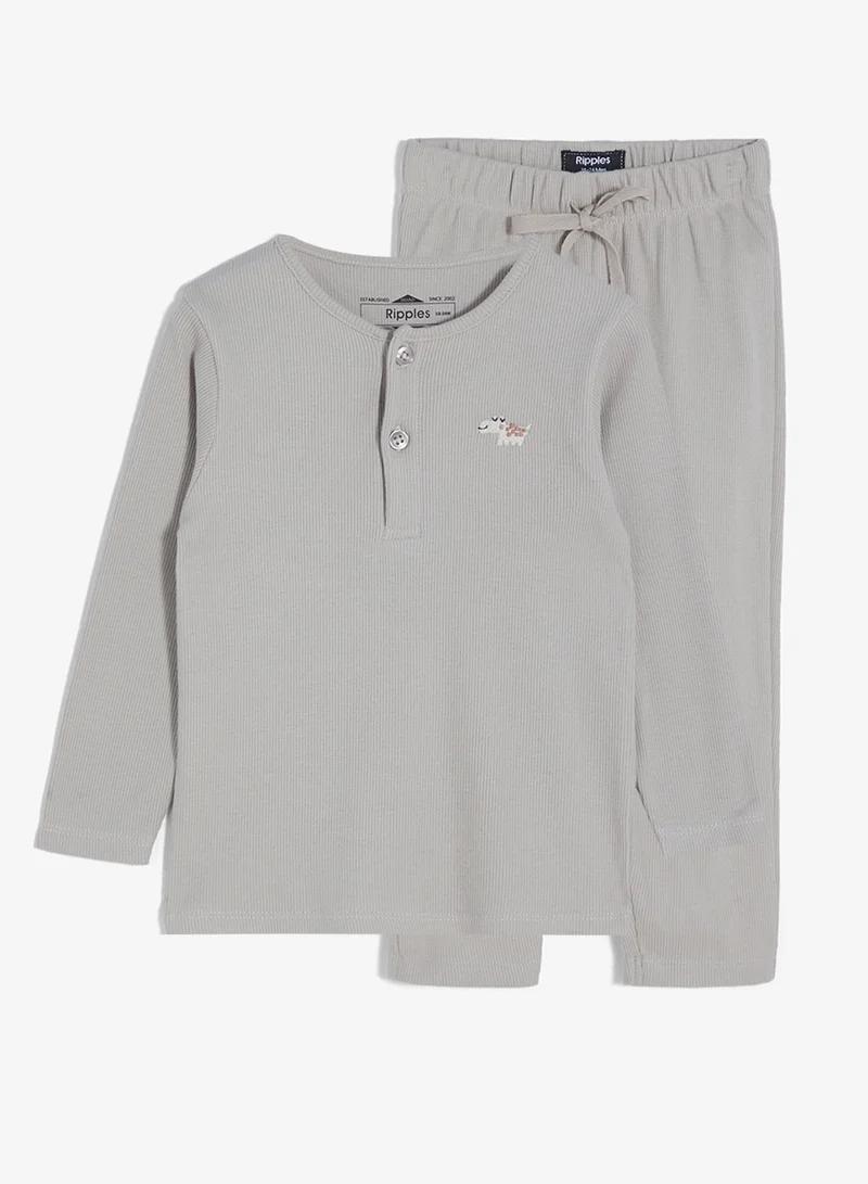 ريبلز مع نمشي طقم بيجامة للأولاد بأكمام طويلة