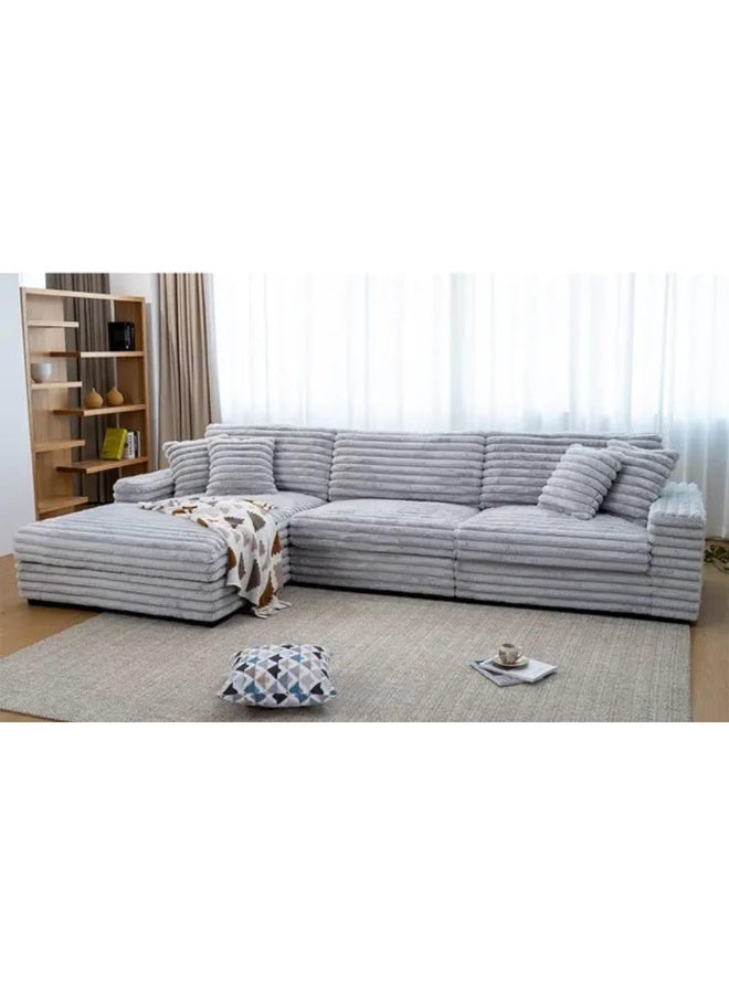 Modular Sectional Sofa in Light Grey - Image 3