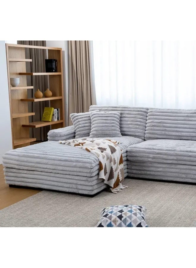Modular Sectional Sofa in Light Grey - Image 4