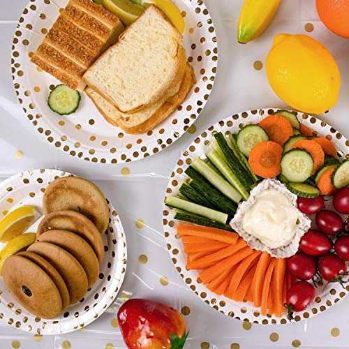 hapray 4 Pack Plastic Tablecloths for Rectangle Tables, Waterproof Disposable Party Table Cloths with Gold Dot, Rectangular Table Covers for Decorations, Baby Shower, Birthday, Wedding, New Year - Image 4
