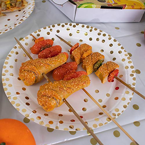 hapray 4 Pack Plastic Tablecloths for Rectangle Tables, Waterproof Disposable Party Table Cloths with Gold Dot, Rectangular Table Covers for Decorations, Baby Shower, Birthday, Wedding, New Year - Image 5