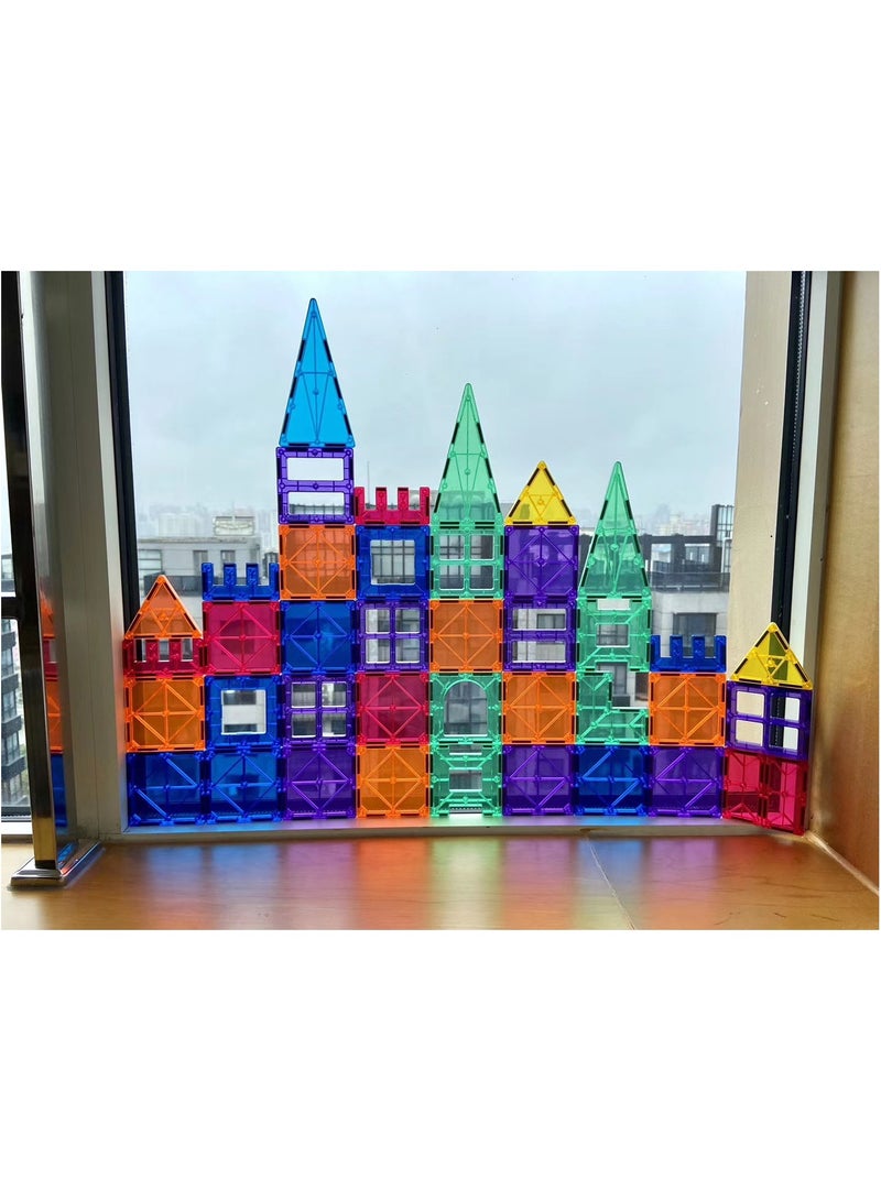 hibobi OasisBreeze 100-Piece Magnetic Building Tiles Set - Non-Toxic STEM Educational Toys for Kids Ages 3+, CE Certified (UK Safety Standards), Creative Learning Gift to Reduce Screen Time - Image 5