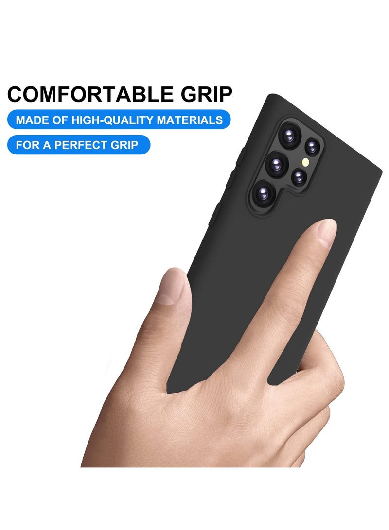 BORTONY Soft Liquid Silicone Case Slim Full-Body Protective Silicone Case Cover for Samsung Galaxy S22 Ultra - Image 3