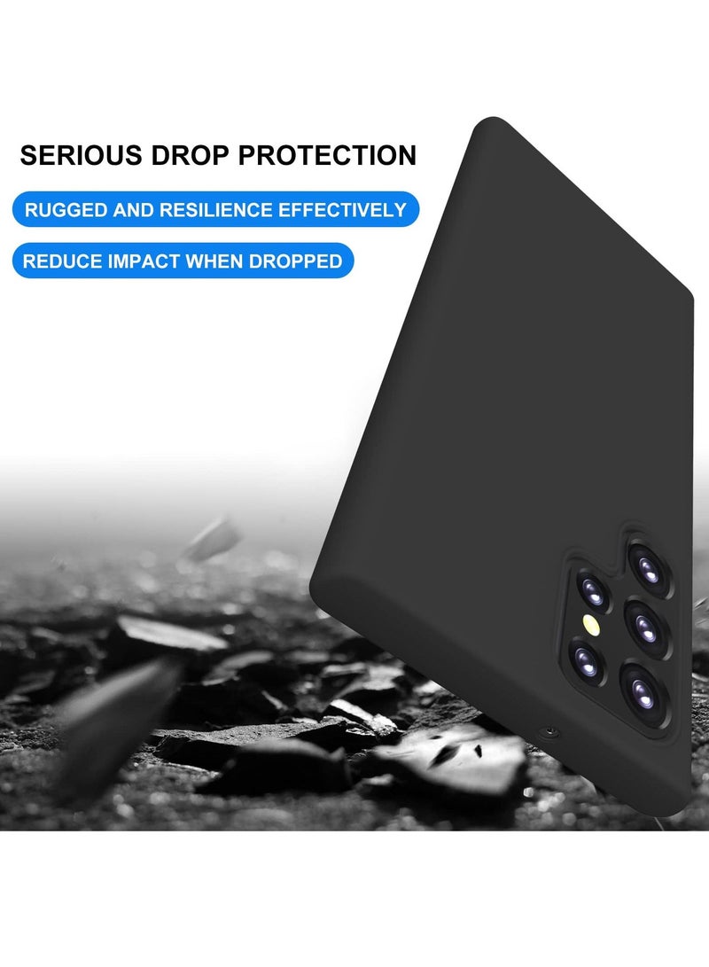 BORTONY Soft Liquid Silicone Case Slim Full-Body Protective Silicone Case Cover for Samsung Galaxy S22 Ultra - Image 2