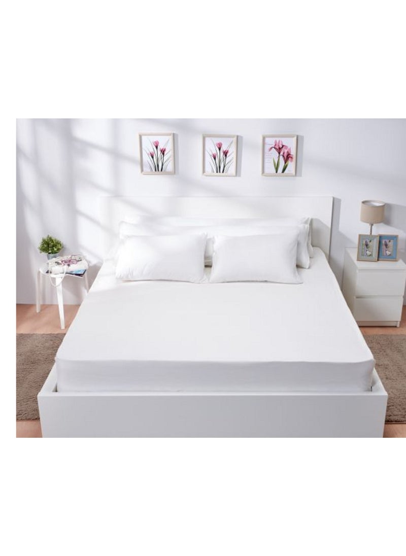 Lantique Cotton fitted Bed Sheet 120 cm - white 