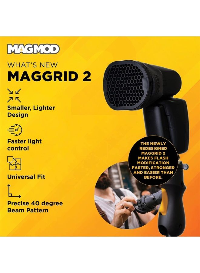 MAGMOD Starter Flash Kit 2 | Camera Speedlight Flash Diffuser | Magnetic Light Modifier Attachments | Lightweight MagMod Modifiers: MagGrip 2, MagSphere 2, MagGrid 2 | Superior Light Control - Image 5