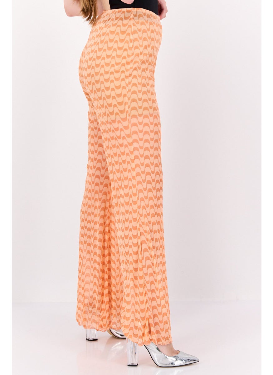 Dippin' Daisy's - Women Textured Wide Leg Pant, Orange - Image 1
