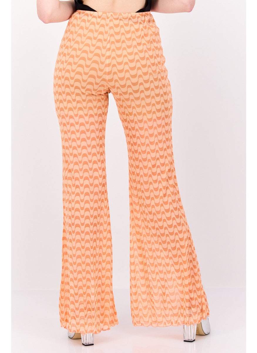 Dippin' Daisy's - Women Textured Wide Leg Pant, Orange - Image 1
