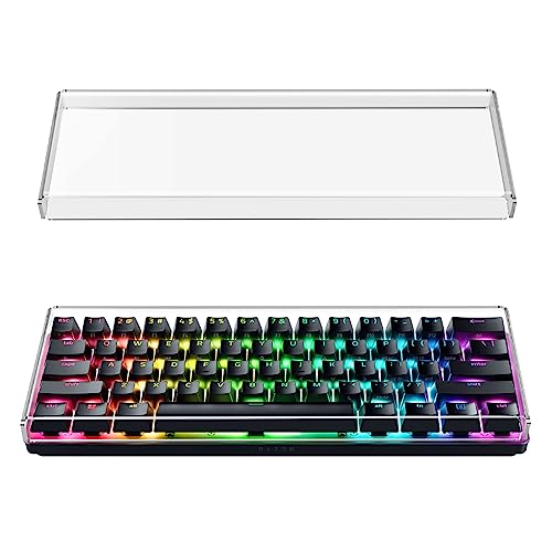 GEEKRIA Premium Acrylic Keyboard Cover for 60 Compact 61 Key Keyboard Compatible with Razer Huntsman Mini RK Royal KLUDGE RK61 Transparent - Image 1