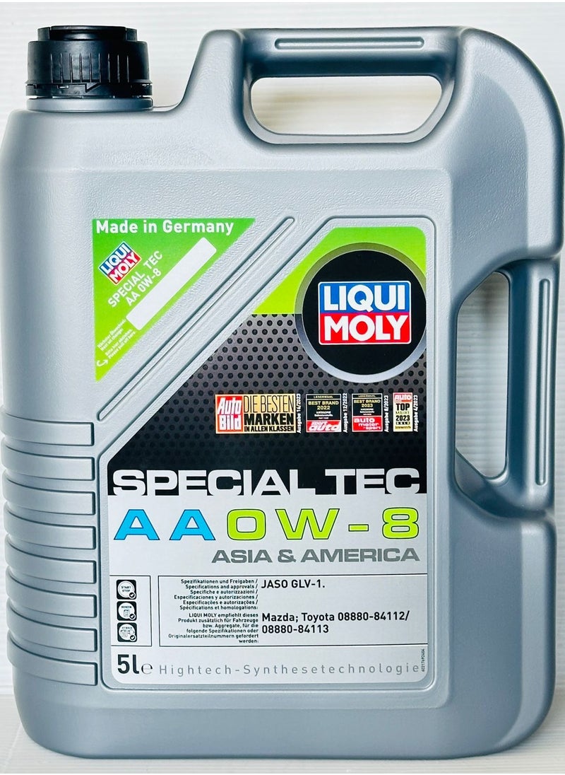 LIQUI MOLY 0W-8  Special Tec AA  Hybrid Engine Oil 5Ltr  - Image 1