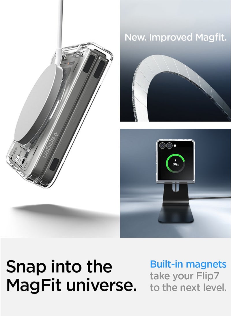 Spigen غطاء Ultra Hybrid Pro MagFit لهاتف Samsung Galaxy Flip 7 [MagSafe] مع حماية المفصل (2025) - Neo One - Image 4