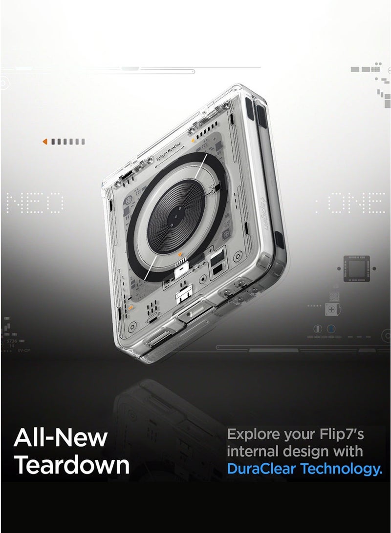 Spigen غطاء Ultra Hybrid Pro MagFit لهاتف Samsung Galaxy Flip 7 [MagSafe] مع حماية المفصل (2025) - Neo One - Image 3