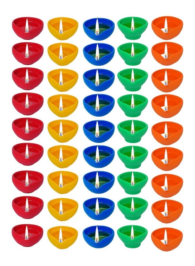 Indian Karigar Diya for Diwali Decoration Items for Home Decor 20 Colourful Clay Diya Decorative Diyas for Diwali Festival Diwali Diyas for Diwali Decor (Diya for Diwali) - Image 1