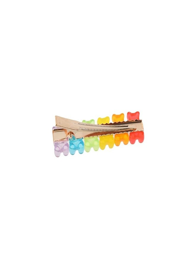 Pokinge 5Pcs Colorful Gummy Bear Hair Clips Candy Color Cartoon Bear Hair Clip Barrette Resin Animal Hairpin Hair Accessories for Women Girls Jewelry Gift - Image 5