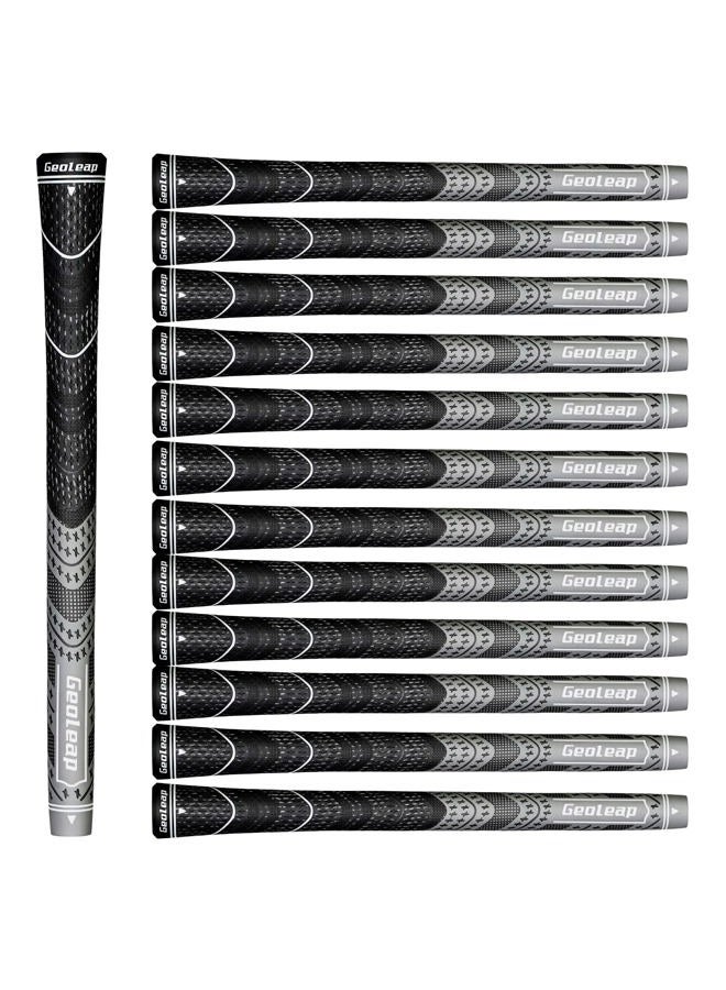 Geoleap Golf Grips Set of 13- Cord Rubber Compound Material, Hybrid Golf Club Grips, All Weather Performance. (Gray, Standard) - Image 1