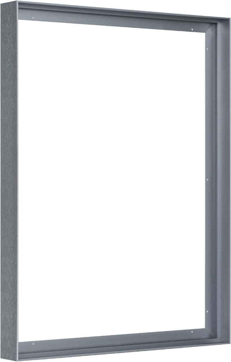 FOLKOR إطار عائم قماشي للوحات زيتية مقاس 20×24، إطارات عائمة معدنية DIY بعمق 1.5 بوصة لفن الجدار التجريدي العصري وطباعات الزهور، زينة عرض معرض منزلي بسيط (رمادي) - Image 1