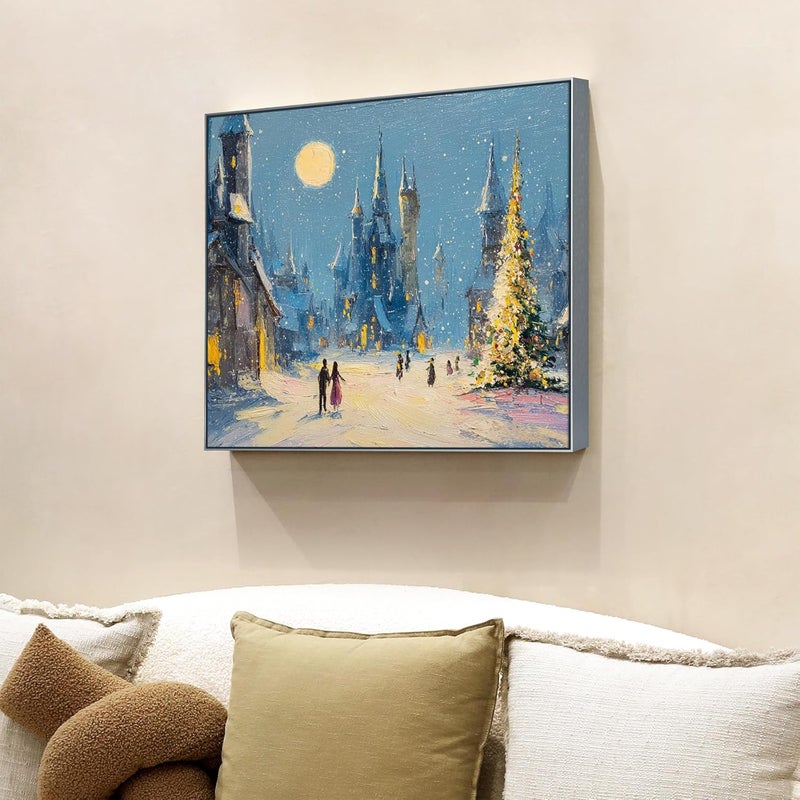 FOLKOR إطار عائم قماشي للوحات زيتية مقاس 20×24، إطارات عائمة معدنية DIY بعمق 1.5 بوصة لفن الجدار التجريدي العصري وطباعات الزهور، زينة عرض معرض منزلي بسيط (رمادي) - Image 2