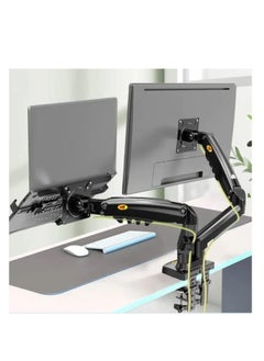 NB North Bayou NB F160-FP Dual Arm 17-27 Inch Monitor Stand and Laptop Holder  - Image 2