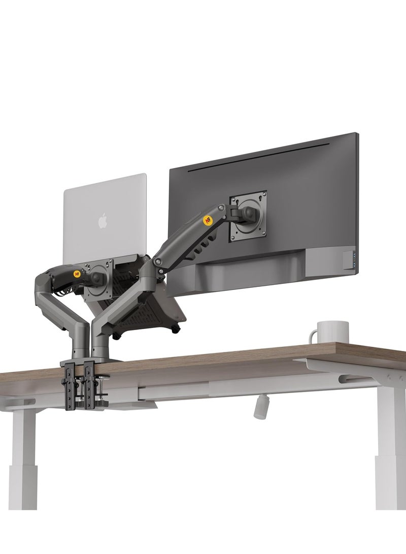 NB North Bayou NB F160-FP Dual Arm 17-27 Inch Monitor Stand and Laptop Holder - Image 5