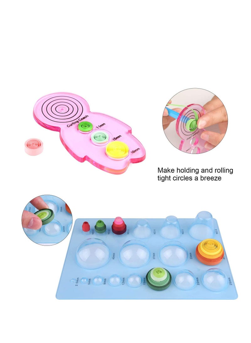 SOLARAE Beginners Handcraft Paper Strips Quilling Tools Kit, 19 Kinds Tools and 900 Strips Paper All-in-one - Image 2