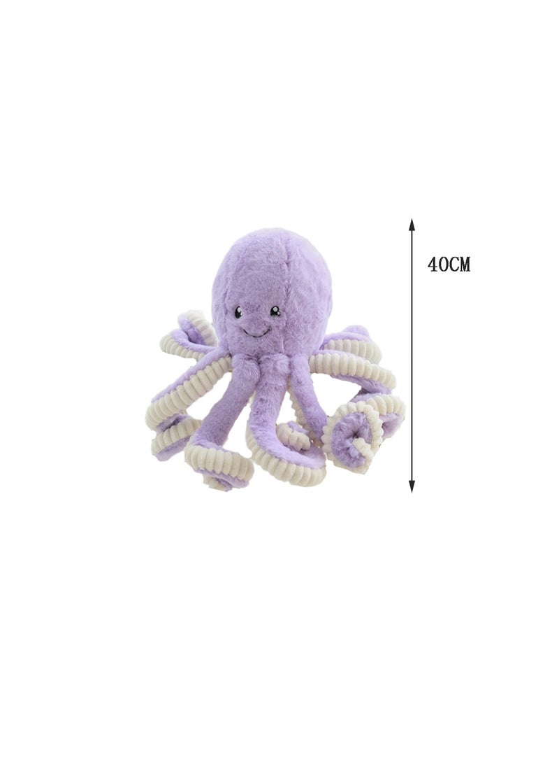 Generic - 40 CM Cute Octopus Plush Toy Soft Stuffed Marine Animals Doll For Girls And Boys All Ages Gift （Purple） - Image 1