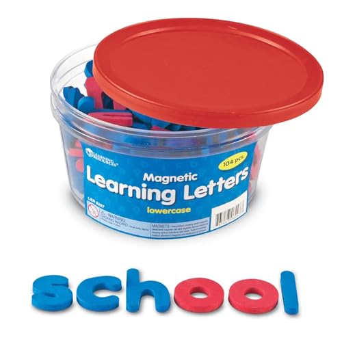 Learning Resources Magnetic Learning Letters 104 pcs Ages 3Lowercase Stick to FridgeBack to School SuppliesTeacher Supplies - Image 1