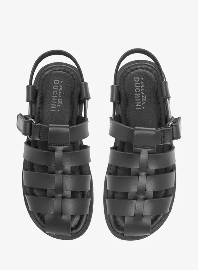 سيد دوتشيني صنادل أولاد بشريط لاصق بتصميم شبكي