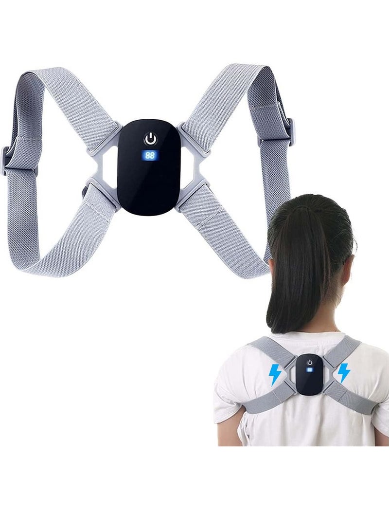 GUDOO دعامة ظهر علوية ذكية لتصحيح الوضعية مع تذكير ذكي بالوضعية تساعد على الحفاظ على الوضعية الصحيحة للحفاظ على عادة جيدة، مدرب وضعية الجسم للنساء والأطفال والرجال - Image 1