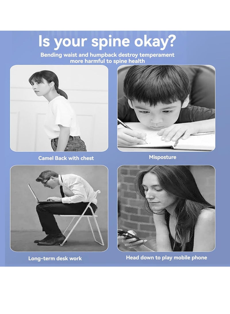 GUDOO دعامة ظهر علوية ذكية لتصحيح الوضعية مع تذكير ذكي بالوضعية تساعد على الحفاظ على الوضعية الصحيحة للحفاظ على عادة جيدة، مدرب وضعية الجسم للنساء والأطفال والرجال - Image 2