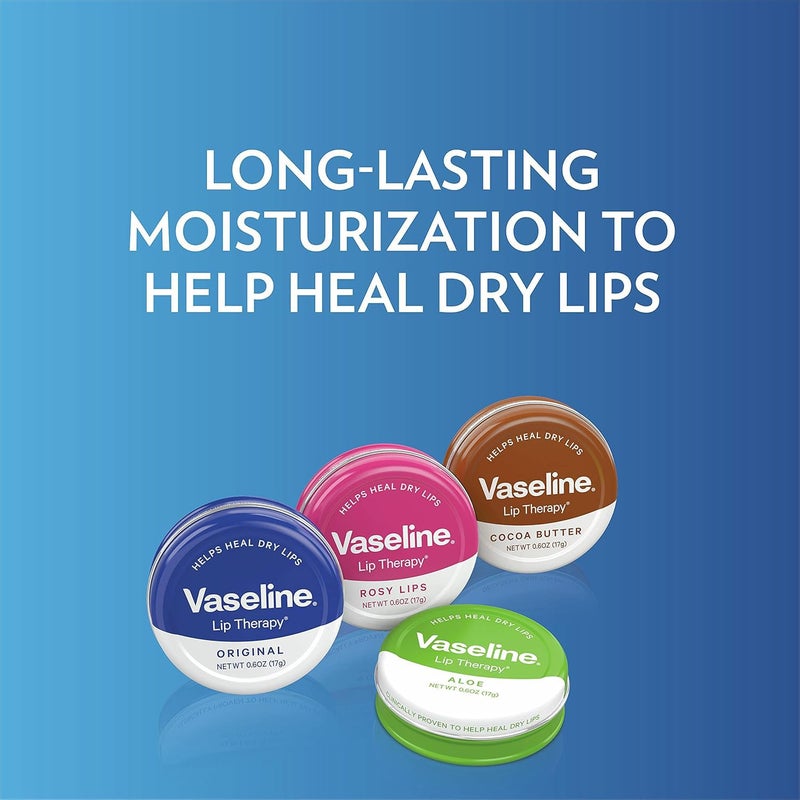 Vaseline Lip Therapy Lip Balm Tin Rosy Lips 0.6 oz 6 Count - Image 3