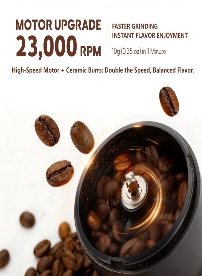 SIGBOT Portable Electric Burr Coffee Grinder -38 External Grind Settings - 1.7X Faster Grinding-Conical Ceramic Burrs&2000mAh Battery-Espresso Grinder for Travel, Camping, Home,Office - Image 2
