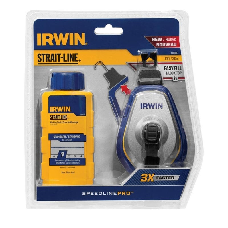 Irwin Tools Strait-Line 1932887 IRWIN Speedline Pro Chalk Reel, Blue - Image 3