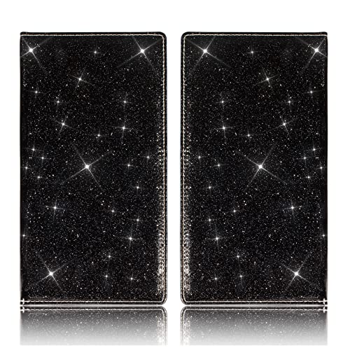 TOURSUIT Car Registration and Insurance Card Holder, Vehicle License Document Glove Box Compartment Organizer, Interior Car Accessories for Women Men Teens (Glitter Black) - Image 3