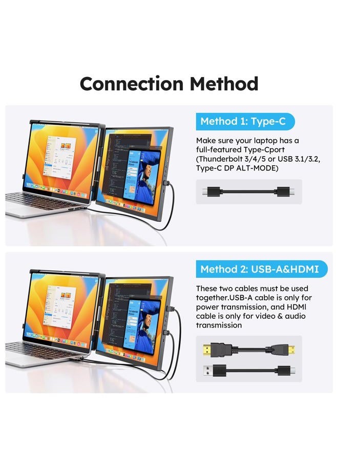 Dopesplay Laptop Screen Extender, 15.6" FHD 1080P IPS External Portable Monitor for Laptop, Plug & Play Dual Screen Monitor for 13"-17" Laptops, Compatible with Mac, Wins, Chrome, Android, Dex - Image 3