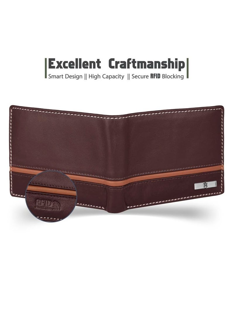 HORNBULL HORNBULL Denial Brown Leather Wallet for Men | Wallets Men with RFID Blocking | Mens Wallet Leather  - Image 5