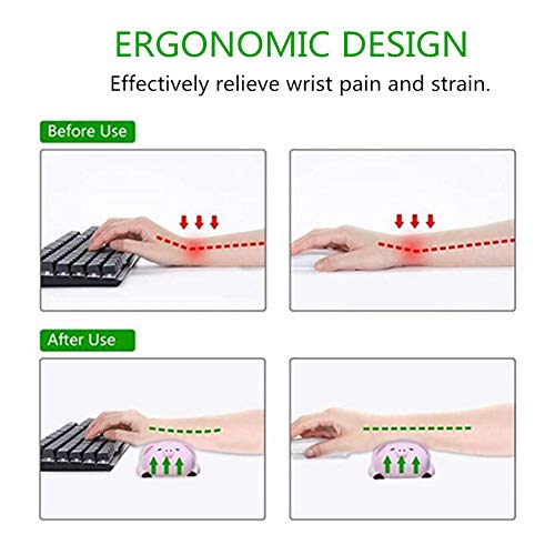 Sunffice Small Wrist Rest Mouse Pad, Mini Cute Ergonomic Mousepad Memory Foam Design Pig Shape Wrist Support Pillow Rest Cushion Mat for Office Computer Laptop,Comfortable and Pain Relief(Starry Sky) - Image 5