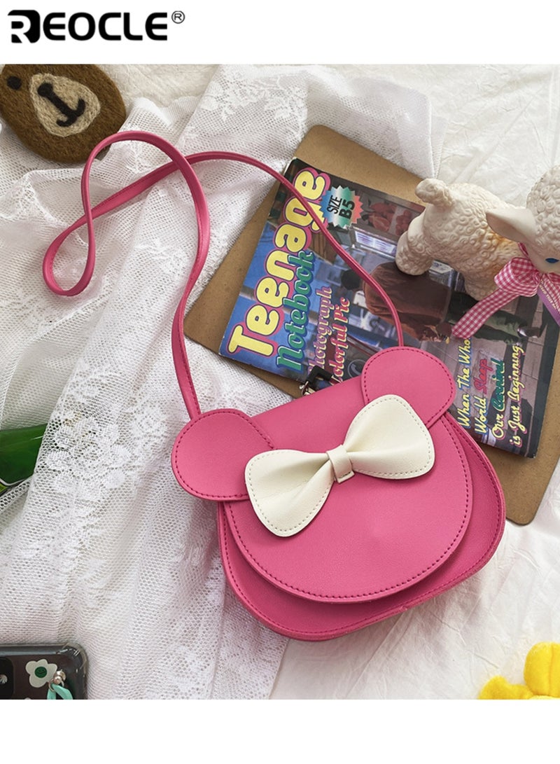 REOCLE Kids' Mini Crossbody Bag Cartoon Ear-Shaped Casual Daily Outing Shoulder Bag Character-Style Portable Storage Pouch - Image 5