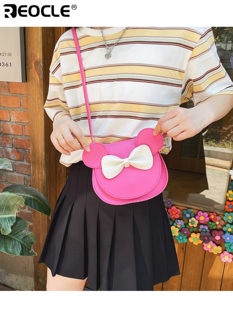 REOCLE Kids' Mini Crossbody Bag Cartoon Ear-Shaped Casual Daily Outing Shoulder Bag Character-Style Portable Storage Pouch - Image 4