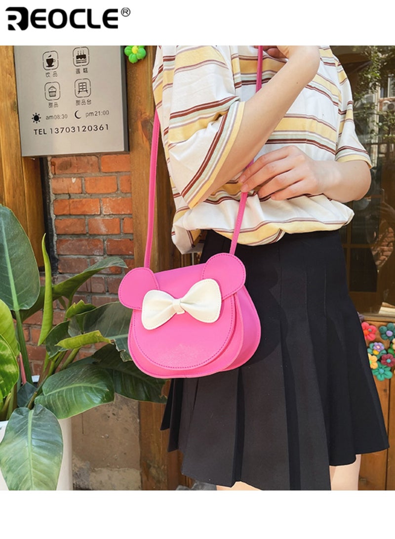 REOCLE Kids' Mini Crossbody Bag Cartoon Ear-Shaped Casual Daily Outing Shoulder Bag Character-Style Portable Storage Pouch - Image 3