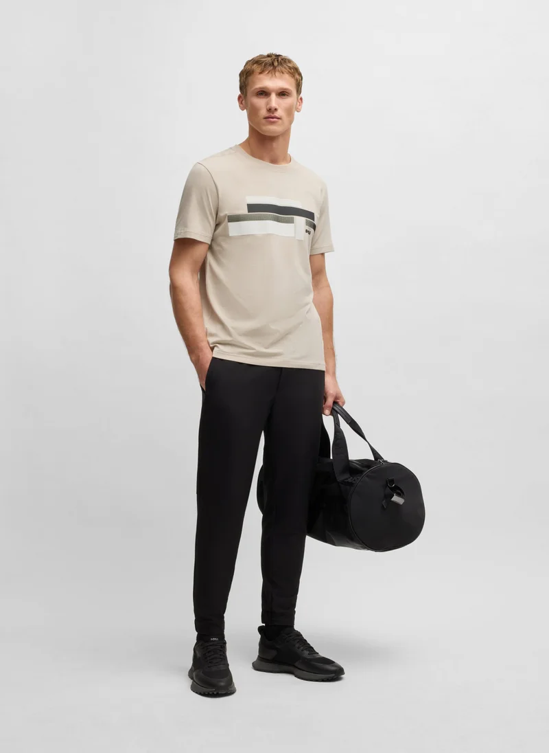 بوس Relaxed-fit T-shirt in stretch fabric with logo artwork